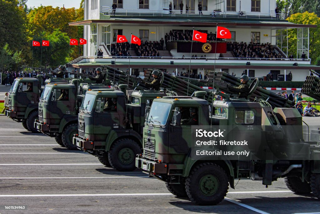 Turkey Launcher Multibarrel Rocket Launcher And Missile System Vehicles Passing Through ...