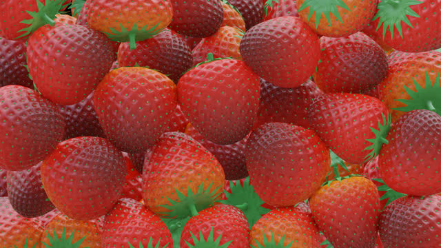 Strawberry Animation Transition Transparent Background Alpha Channel