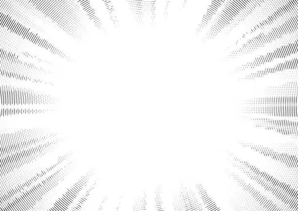 Vector illustration of Black and white action explosion starburst