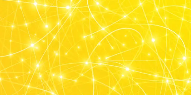 Vector illustration of Abstract yellow data meta verse network background