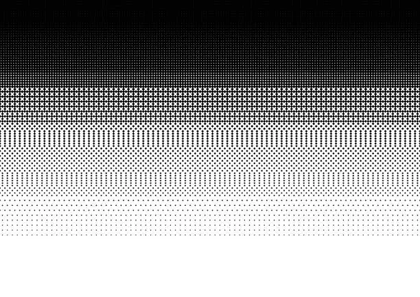 Vector illustration of Retro halftone pixel gradient background