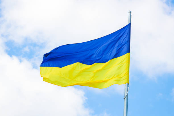 istock The national flag of Ukraine (yellow and blue) 1601601842