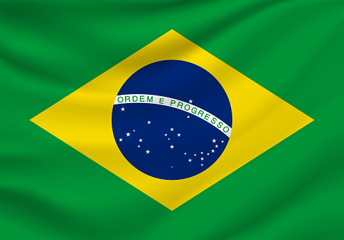 Brazil flag. Vector illustration. EPS10
