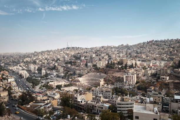 istock Panoramic view cityscape of Amman, Jordan 1601743224