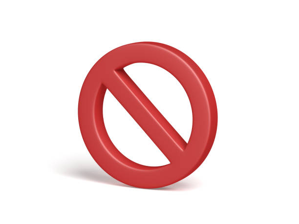 istock Prohibited sign isolated on white background. Symbol. Prohibition. Forbidden sign. 1601746744