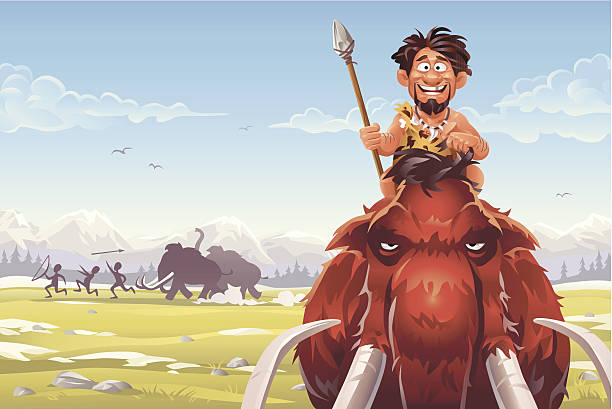 illustrations, cliparts, dessins animés et icônes de mammoth hunters - tame