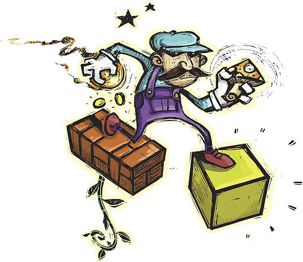 Vector illustration of Mushroom thief