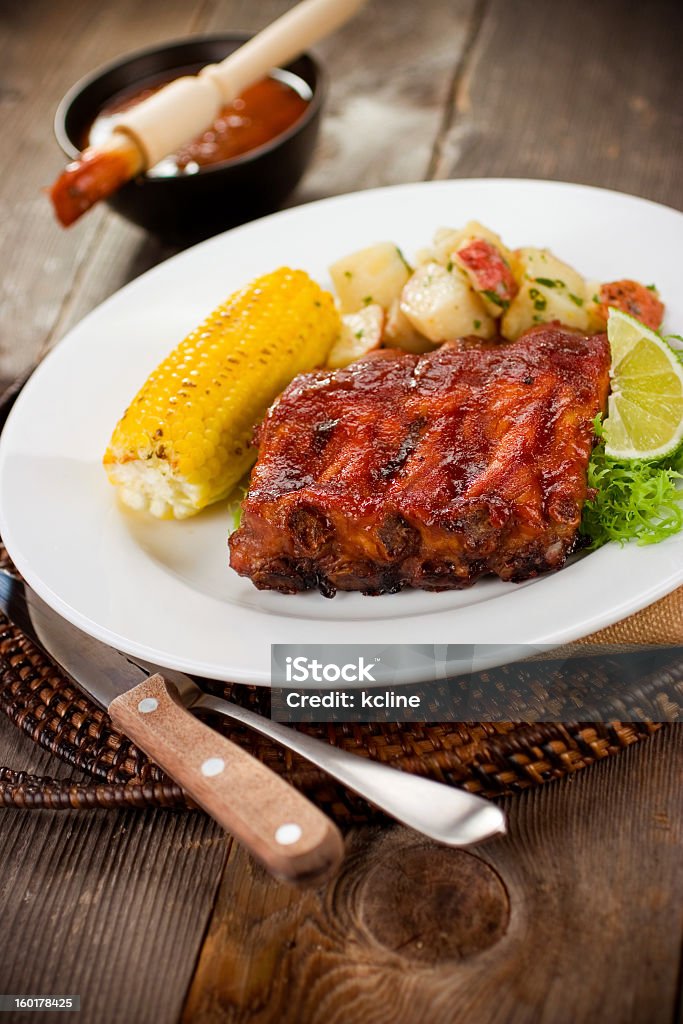 Costelas BBQ - Royalty-free Carne Foto de stock