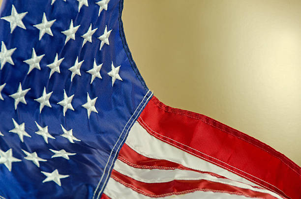 istock American Flag on Gold 160179011