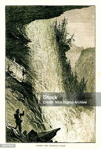 Under The Kaaterskill Falls Catskill Mountains New York Stock Illustration - Download Image Now