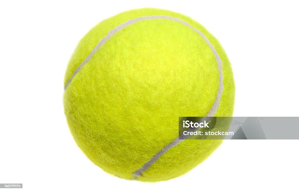 Isoliert, gelben Tennisball auf Weiß - Lizenzfrei Tennisball Stock-Foto