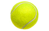 istock Isolated yellow tennis ball on white 160179174
