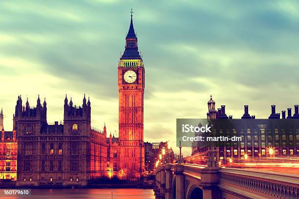 Foto de Crepúsculo e mais fotos de stock de Big Ben - Big Ben, Casas do Parlamento - Cidade de Westminster, Cidade