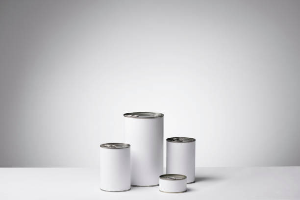 istock Blank labeled products on neutral white to gray gradient background 160179886