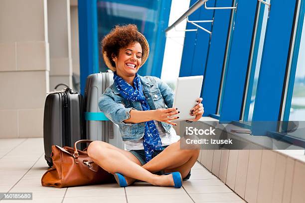 Waiting For The Plane Stock Photo - Download Image Now - Airport, One Person, People