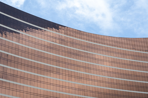 Low angle vision of modern architecture on sunny days