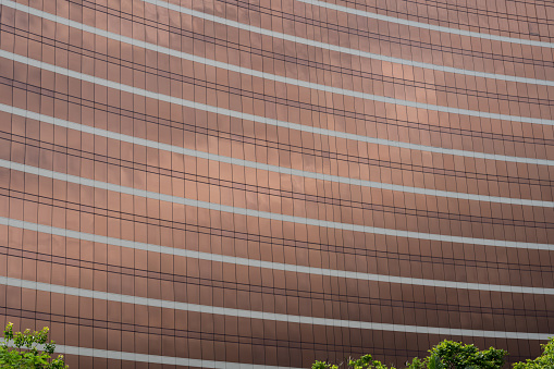 Low angle vision of modern architecture on sunny days