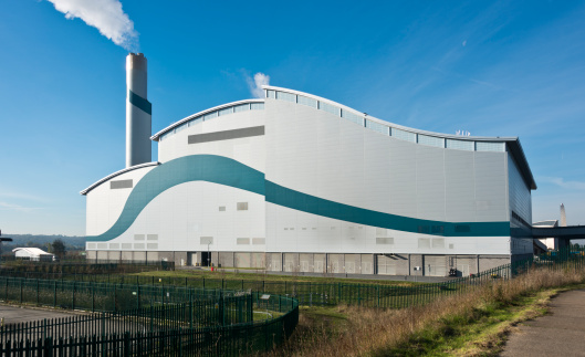 Officially known as the Belvedere Riverside Resource recovery plant.  This 350 million pound factory recycles waste from various London boroughs and generates electricity to feed back to the national grid.