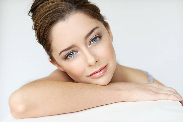 Beauty portrait Healthy and beautiful skin gray eyes photos stock pictures, royalty-free photos & images