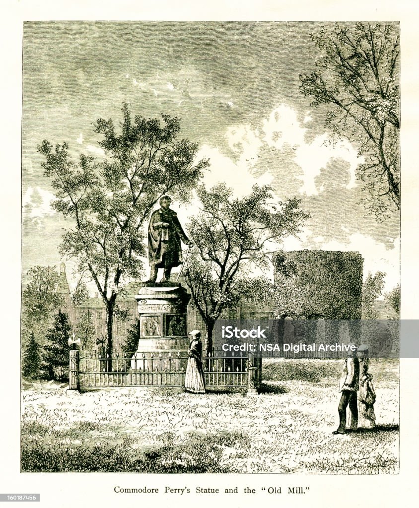 Matthew Perry Monument, de Newport, dans le Rhode Island - Illustration de Illustration libre de droits