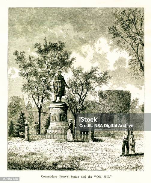 Matthew Perry Monument De Newport Dans Le Rhode Island Vecteurs libres de droits et plus d'images vectorielles de Illustration