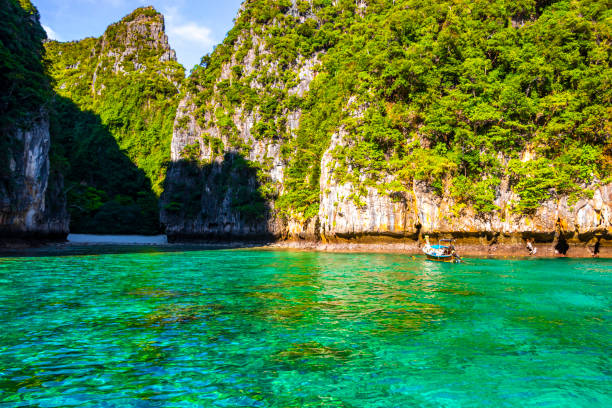 istock Beautiful tropical limestone islands on Koh Phi Phi Leh Thailand. 1601879680