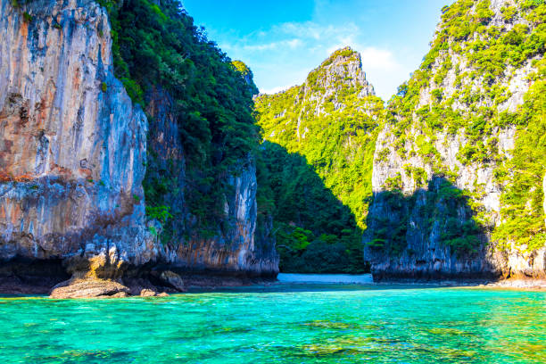 istock Beautiful tropical limestone islands on Koh Phi Phi Leh Thailand. 1601883127