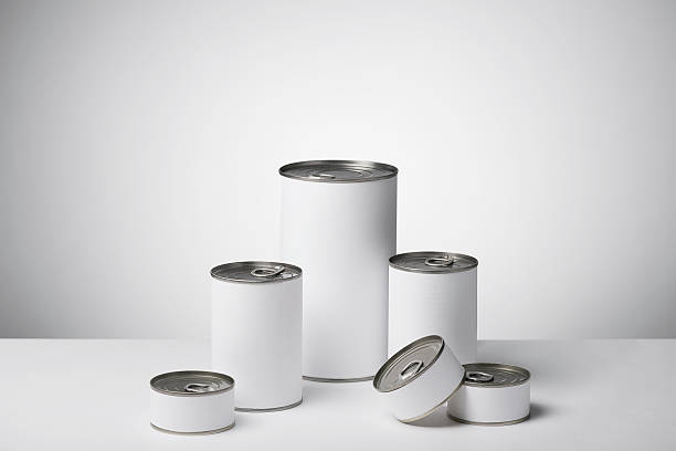 istock Blank labeled products on neutral white to gray gradient background 160188477