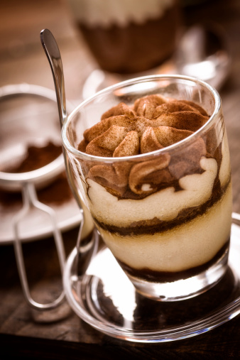 Tiramisu Dessert served in a glass