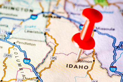 USA states on map: Idaho