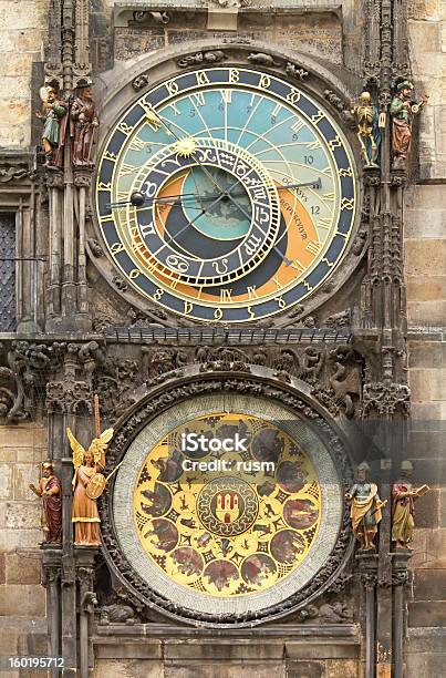 Prague Astronomical Clock Stock Photo - Download Image Now - Building Exterior, Clock, Full