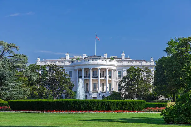 Photo of White House on a Clear Sky