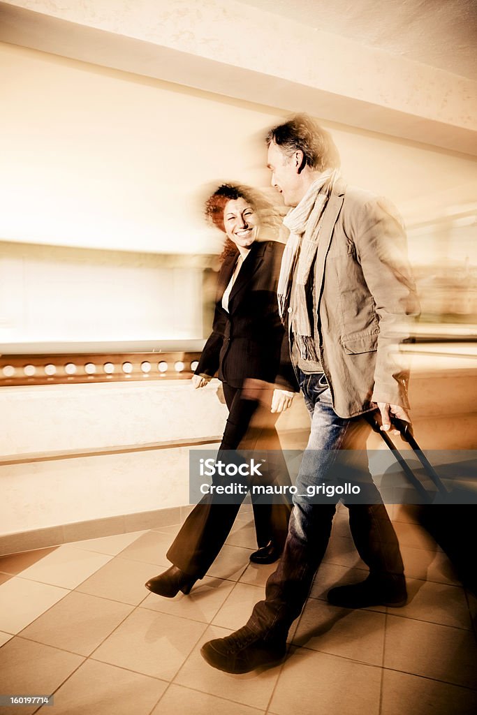 Älteres Paar, die im hotel - Lizenzfrei Ankunft Stock-Foto