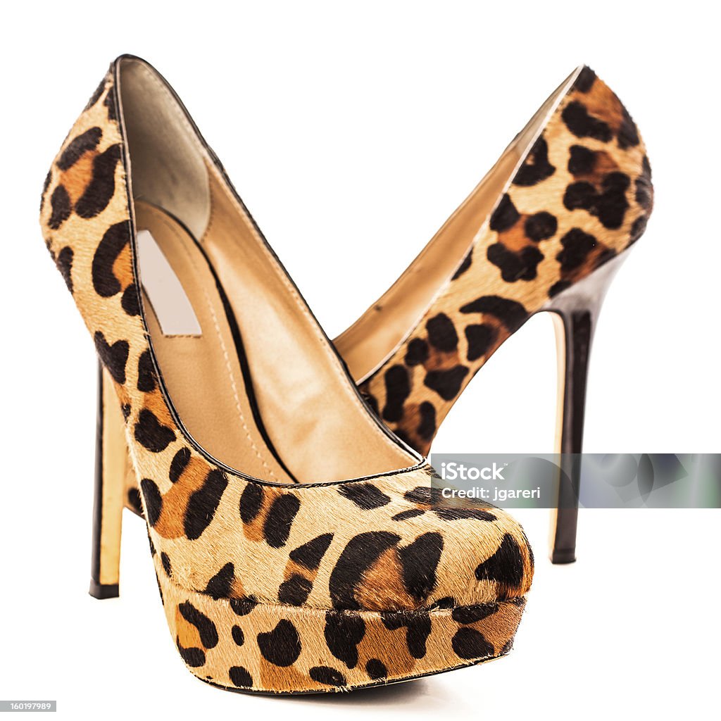 Elegante leopardo patrón de zapatos de tacones de zapatos - Foto de stock de Calzado libre de derechos