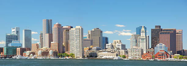 美しいボストンの街のパノラマ - boston skyline city massachusetts ストックフォトと画像