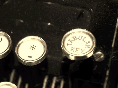 Vintage Manual typewriter letter keys