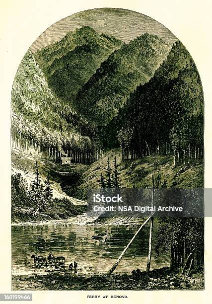 Renovo Pennsylvania Stock Illustration - Download Image Now - 19th Century, 19th Century Style, Appalachian Mountains