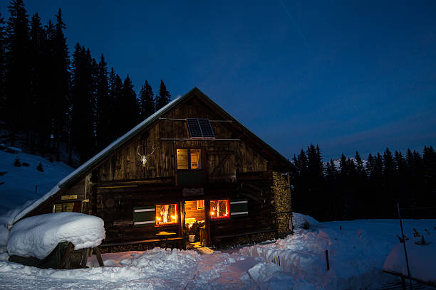 istock Lightened mountain hut in the austrian alps 160203507