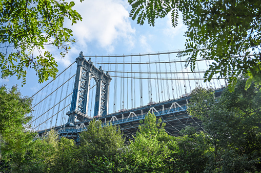 Manhattan bridge. View from Dumbo, Brooklyn.