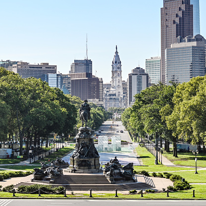 Center city Philadelphia. Summertime