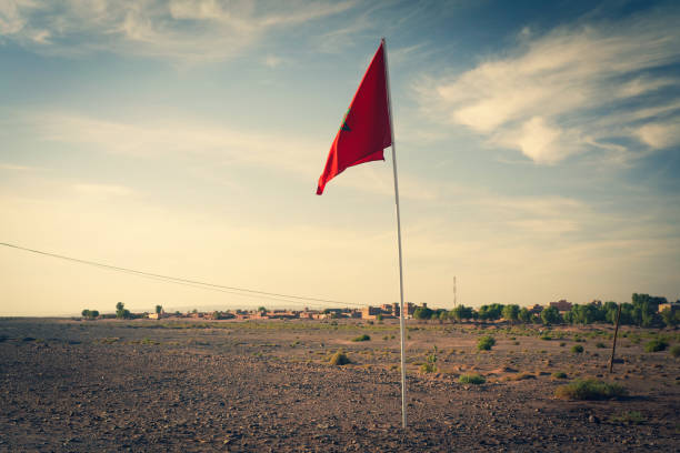istock Moroccan flag , Mhamid El-Ghizlane Morocco 1602128272