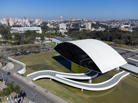 Curitiba Parana Brazil, August 06. 2023: Work of the Brazilian architect Oscar Niemeyer.