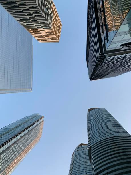 centro di toronto. grattacieli, strade e parchi - new york city skyline manhattan skyscraper foto e immagini stock