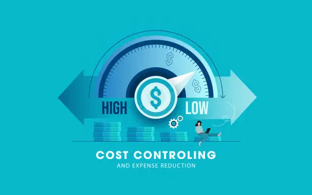 Vector illustration of Cost optimization of services and products