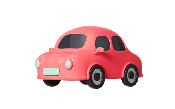 istock Cartoon car with white background, model car, 3d rendering. 1602205967