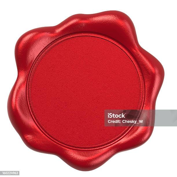 Red Wax Seal Stock Photo - Download Image Now - Postage Stamp, Wax, Rubber Stamp