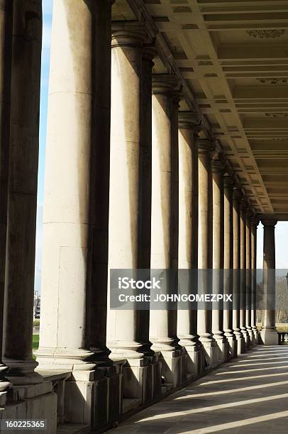 Columns Old Royal Naval College Greenwich Uk Stock Photo - Download Image Now - Architectural Column, Architectural Feature, Architecture
