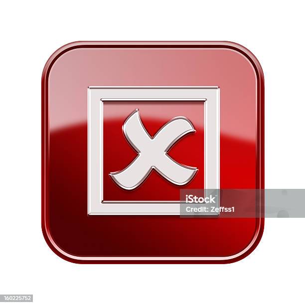 Der Icon Glänzenden Roten Isoliert Auf Weißem Hintergrund Stock Vektor Art und mehr Bilder von Computergrafiken