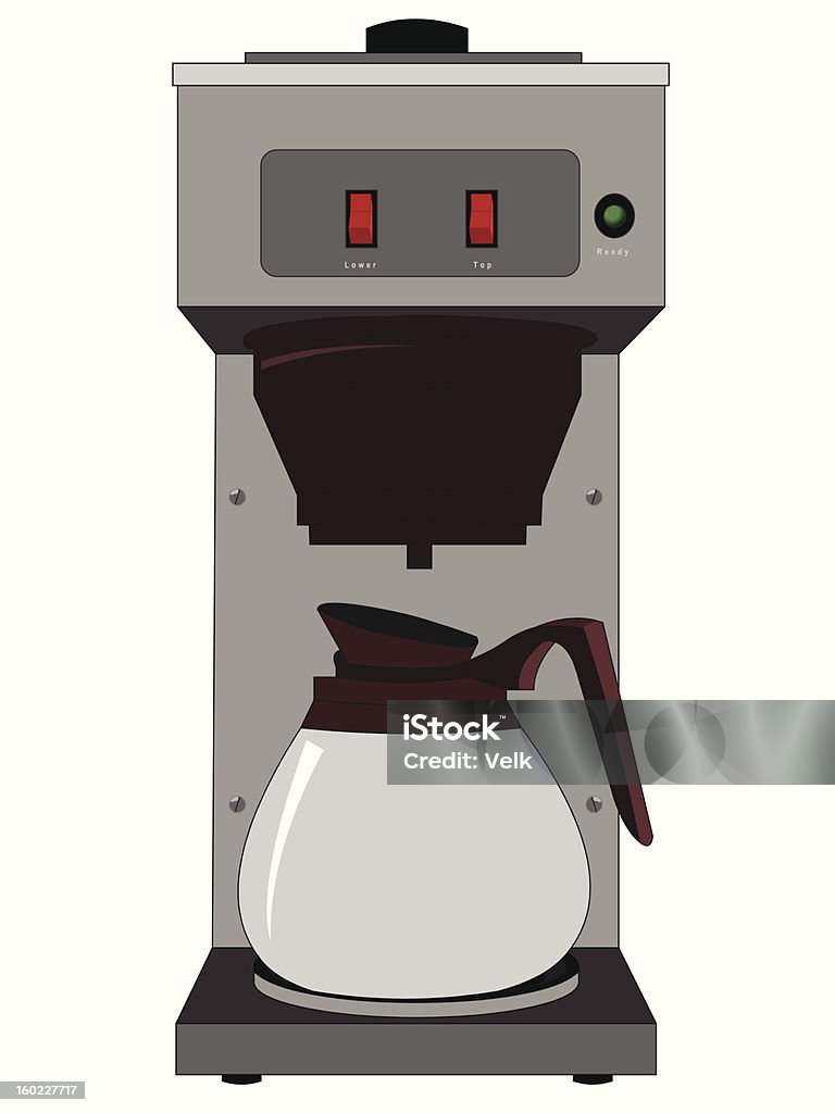 Cafetera - arte vectorial de Cafetera - Electrodoméstico libre de derechos