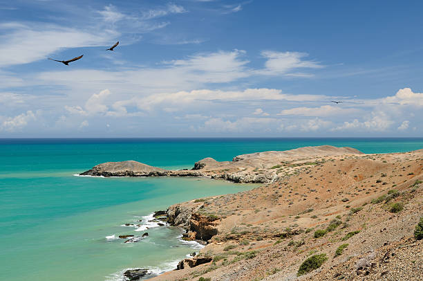 Colômbia, a praia em La Guajira - foto de acervo